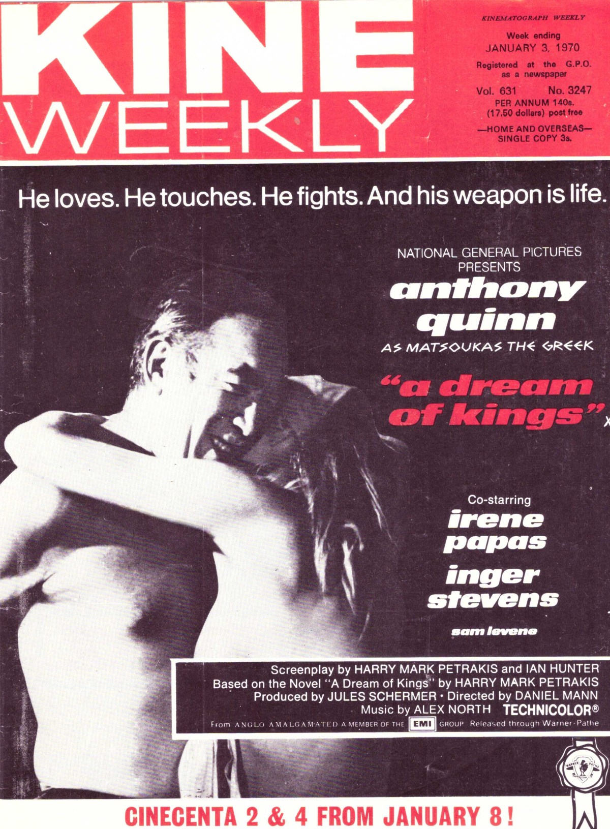 A Dream of Kings (1969)&nbsp;*****